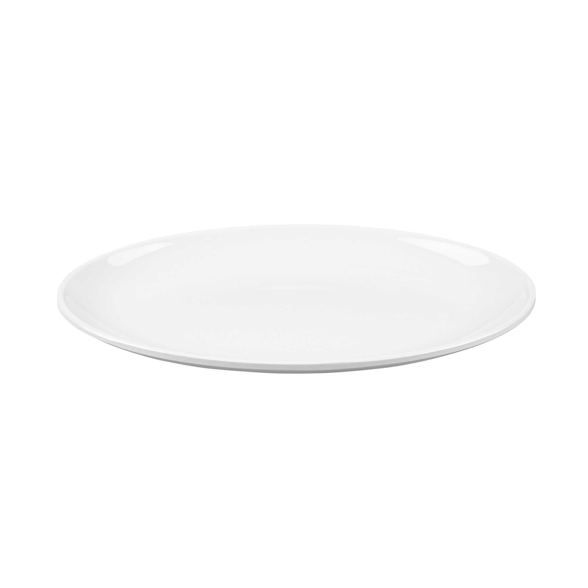 Voga Oval White Melamine Small Plate - Classic - 10" x 7" x 3/4" - 10 count box