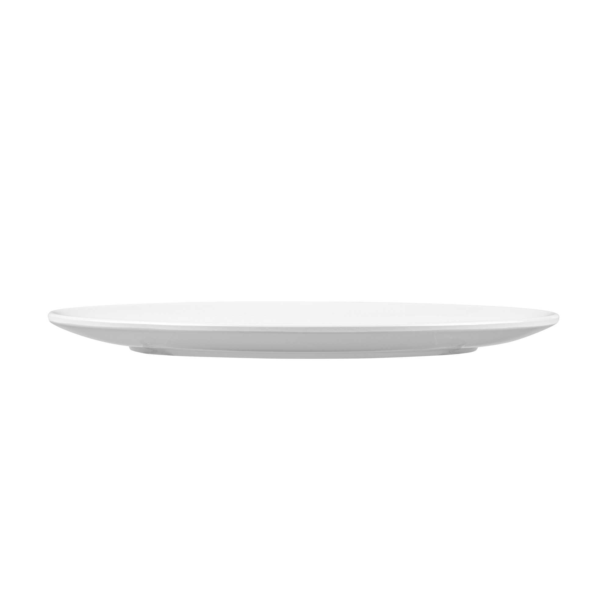 Voga Oval White Melamine Medium Plate - Classic - 12 1/4" x 9" x 1" - 10 count box