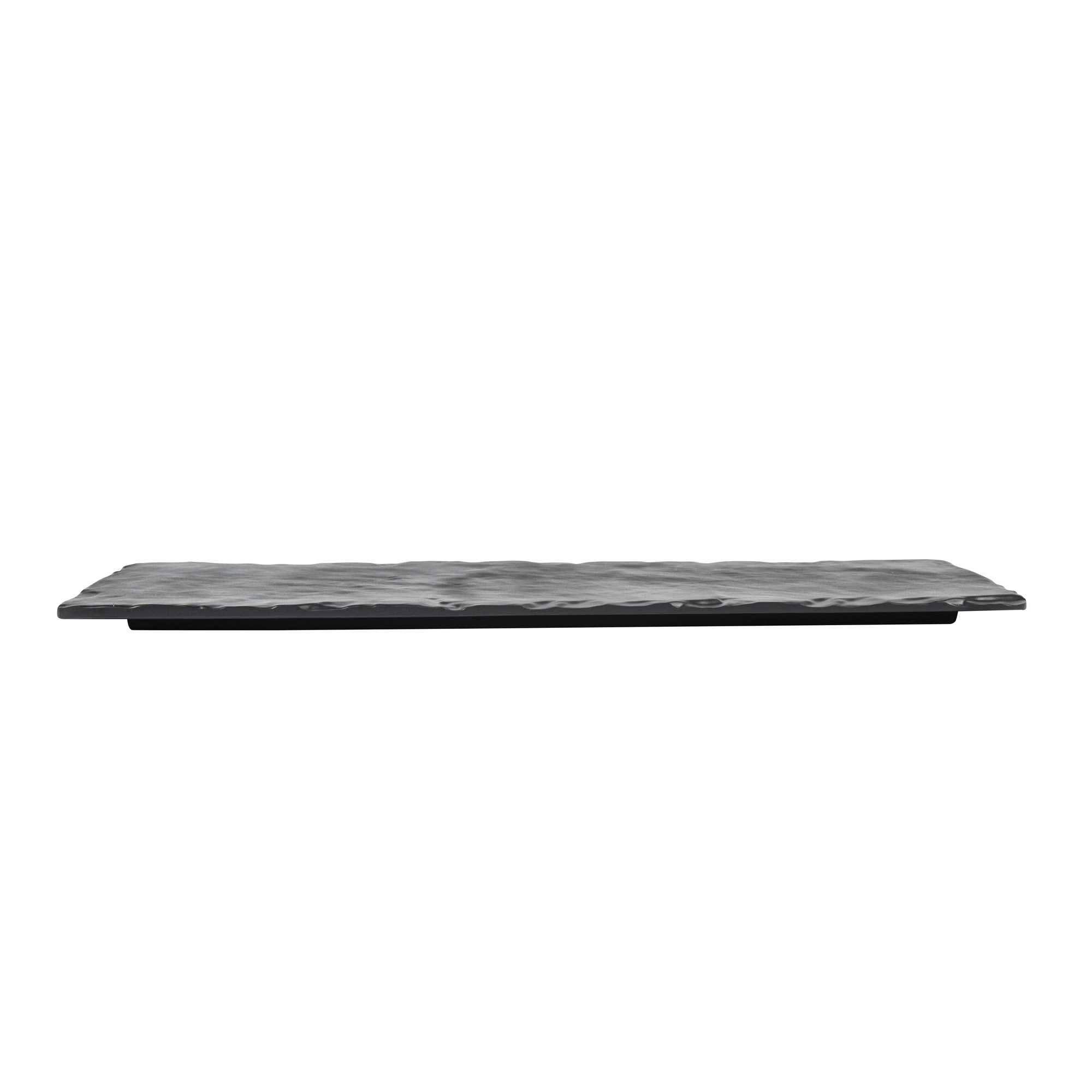 Voga Rectangle Black Melamine Plate - Japonais, Slate - 10" x 20" x 3/4" - 4 count box