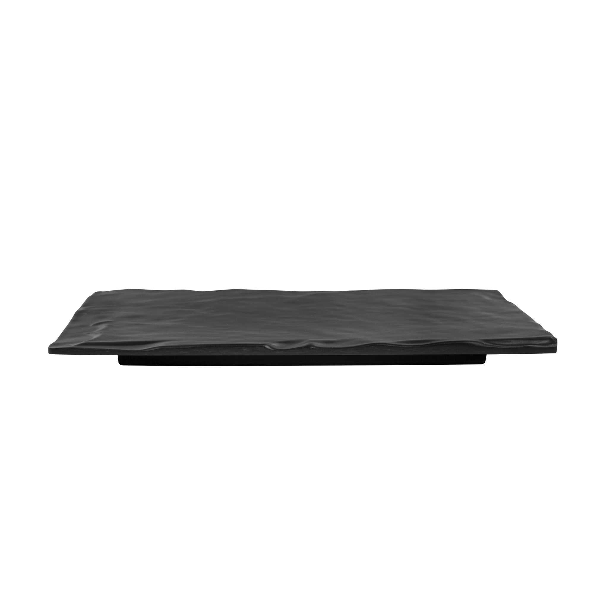 Voga Square Black Melamine Plate - Japonais, Slate - 10" x 10" x 3/4" - 4 count box