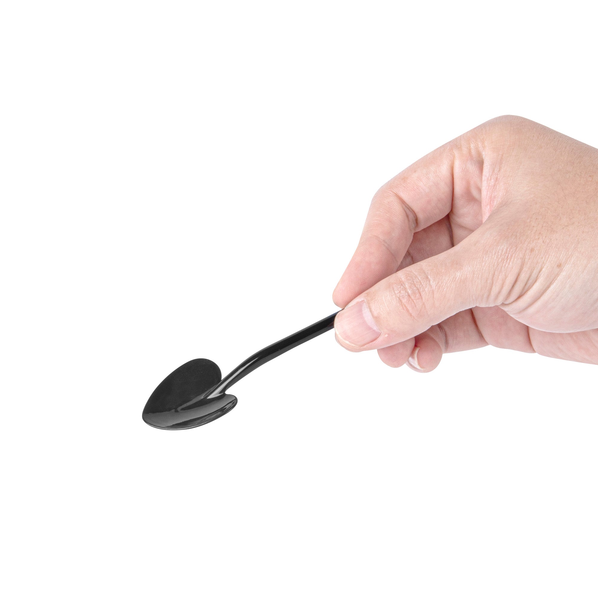 Coppetta Black Plastic Love Shovel Spoon - 3 1/2" x 1 1/4" - 500 count box