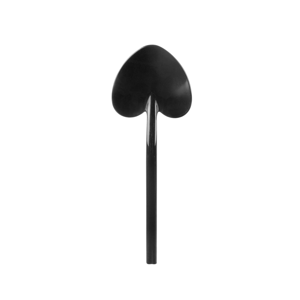 Coppetta Black Plastic Love Shovel Spoon - 3 1/2" x 1 1/4" - 500 count box