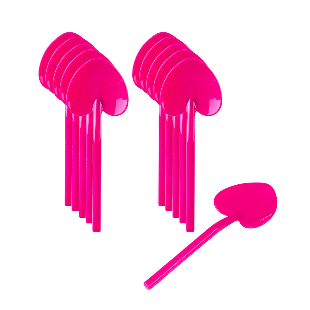 Coppetta Magenta Plastic Love Shovel Spoon - 3 1/2" x 1 1/4" - 500 count box