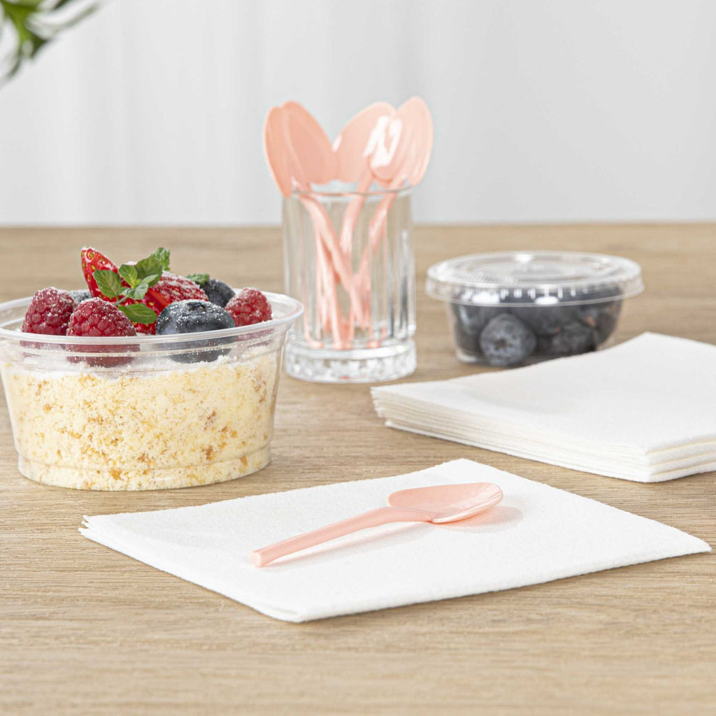 Coppetta Coral Plastic Love Shovel Spoon - 3 1/2" x 1 1/4" - 100 count box