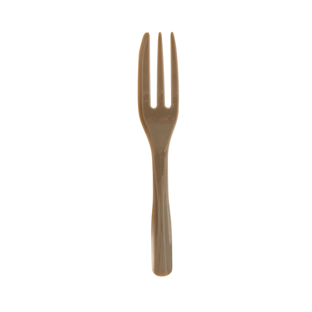 Coppetta Fashion Gray Plastic Cake Fork with Knife Edge - 4" x 3/4" - 500 count box