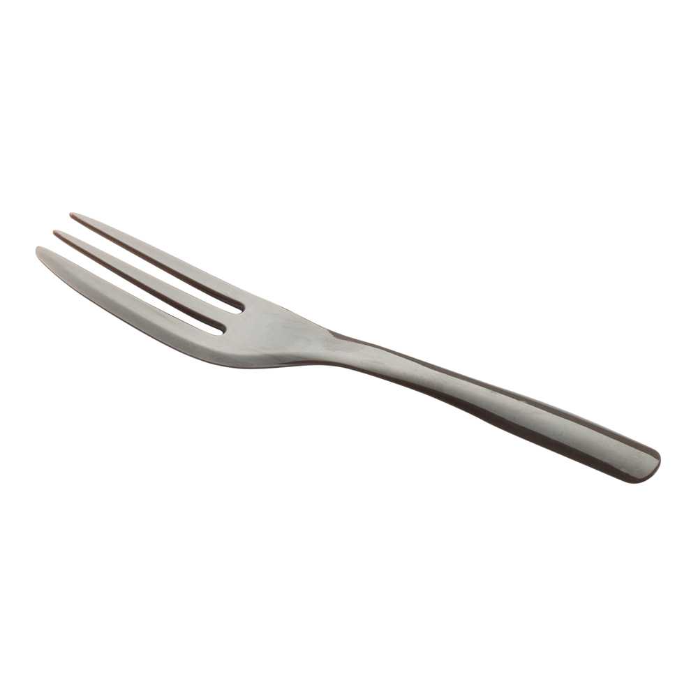 Coppetta Fashion Gray Plastic Cake Fork with Knife Edge - 4" x 3/4" - 100 count box
