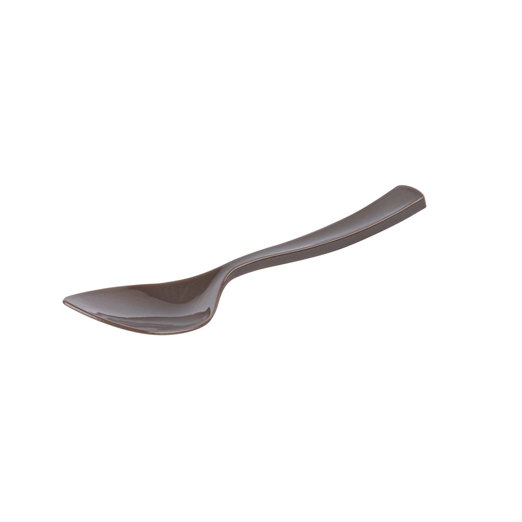 Coppetta Fashion Gray Plastic Petal Spoon - 4 1/2" x 1" - 500 count box