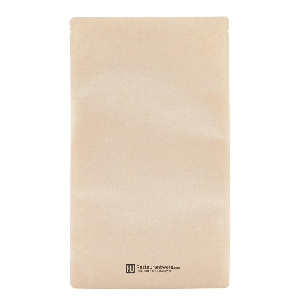 Bag Tek Kraft Plastic Large Sandwich and Snack Bag - Heat Sealable - 11 1/2" x 6 3/4" - 100 count box