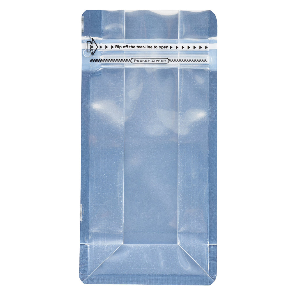 Bag Tek Black Plastic Small Snack Bag - Double Seal, Rip Lock, Heat Sealable - 8" x 4" x 2 1/2" - 100 count box