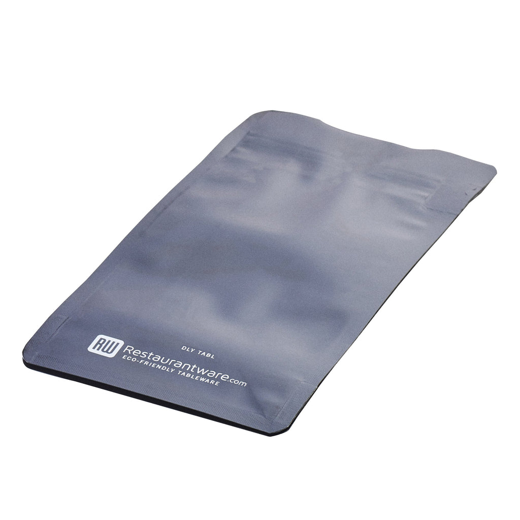 Bag Tek Black Plastic Small Snack Bag - Double Seal, Rip Lock, Heat Sealable - 8" x 4" x 2 1/2" - 100 count box