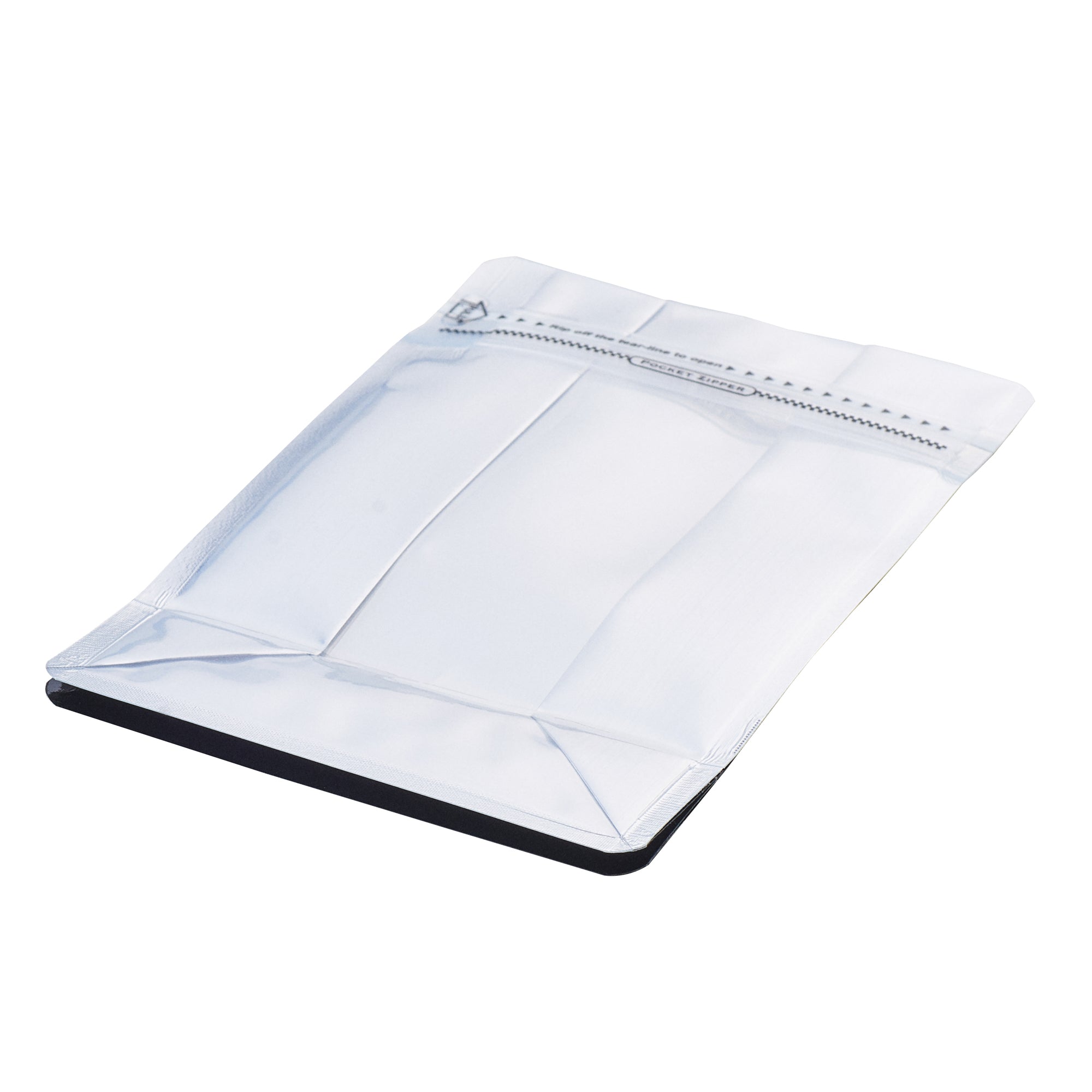 Bag Tek Black Plastic Medium Snack Bag - Double Seal, Rip Lock, Heat Sealable - 8" x 5" x 3 1/4" - 100 count box