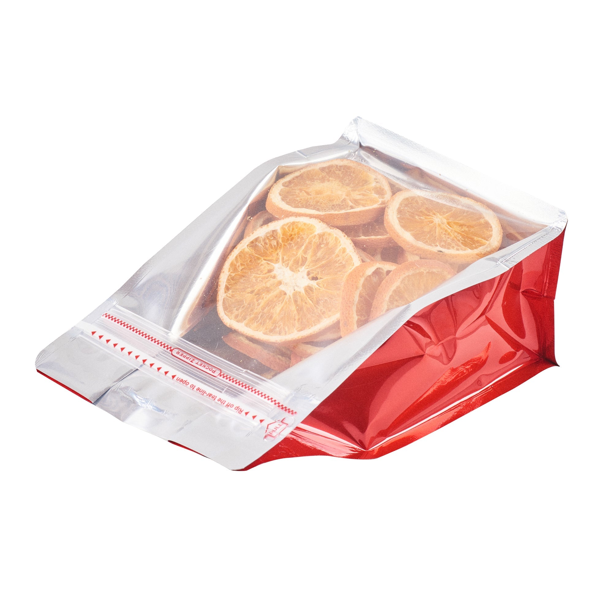 Bag Tek Red Plastic Medium Snack Bag - Double Seal , Rip Lock, Heat Sealable - 8" x 5" x 3 1/4" - 100 count box