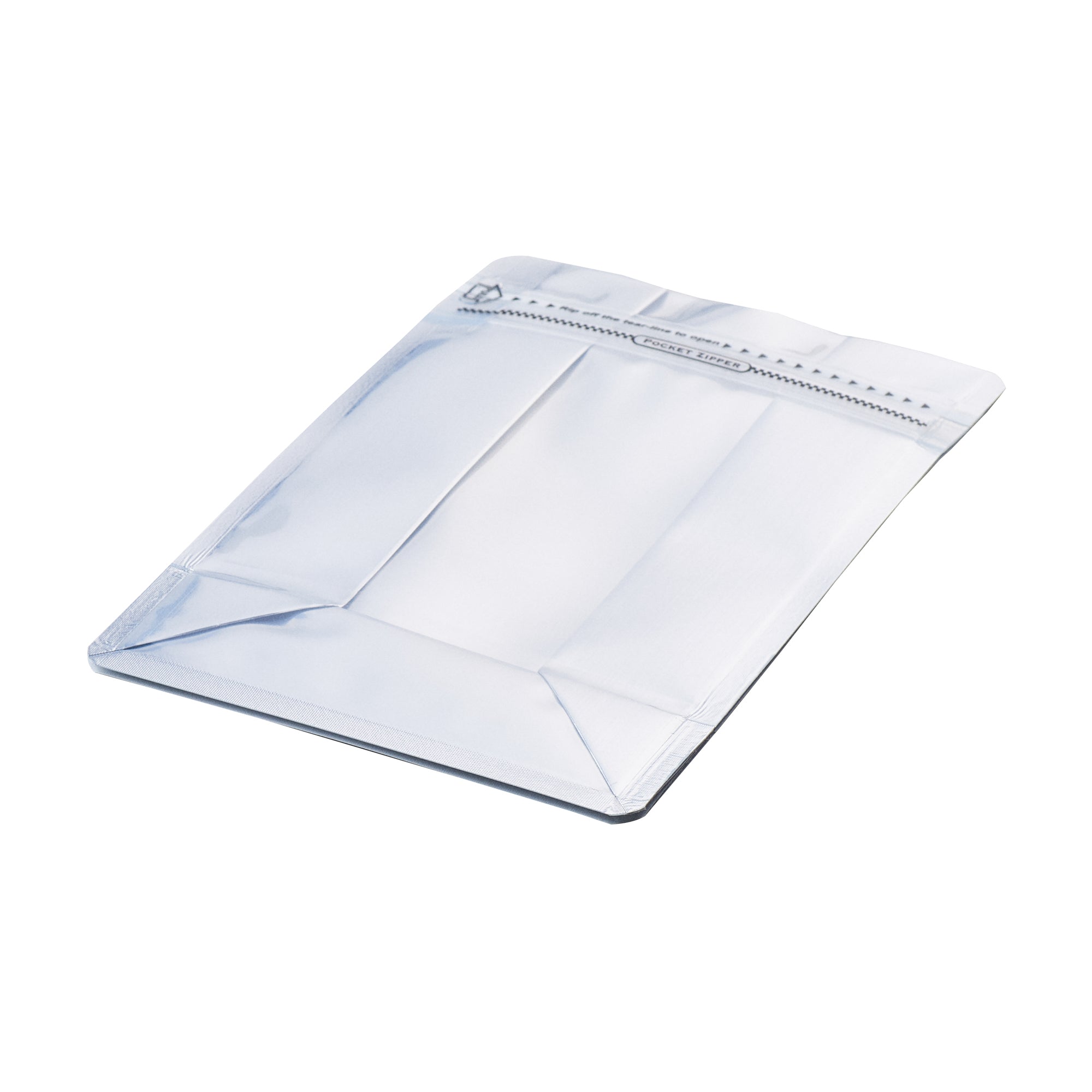 Bag Tek White Plastic Medium Snack Bag - Double Seal, Rip Lock, Heat Sealable - 8" x 5" x 3 1/4" - 100 count box