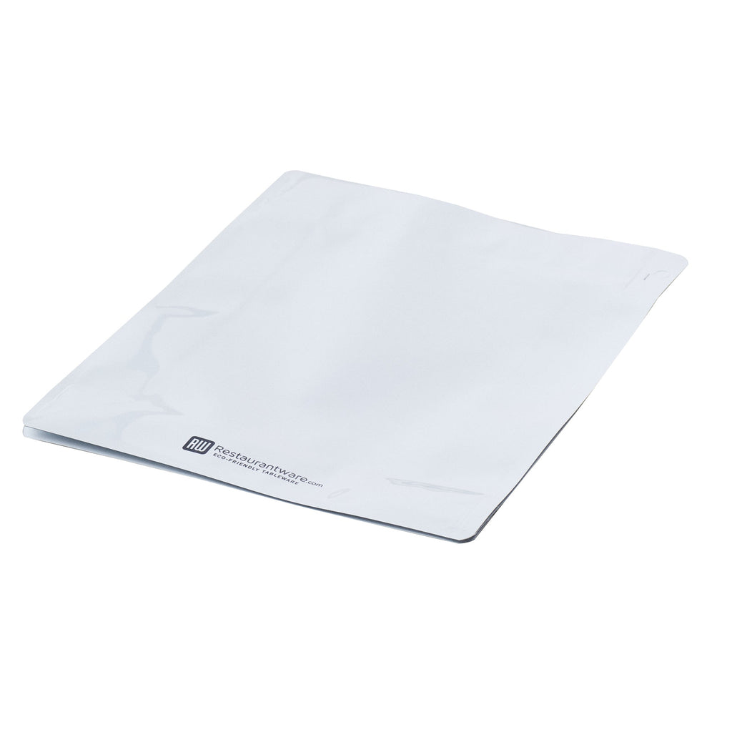 Bag Tek White Plastic Large Snack Bag - Double Seal, Rip Lock, Heat Sealable - 9 1/2" x 7 1/2" x 2 3/4" - 100 count box