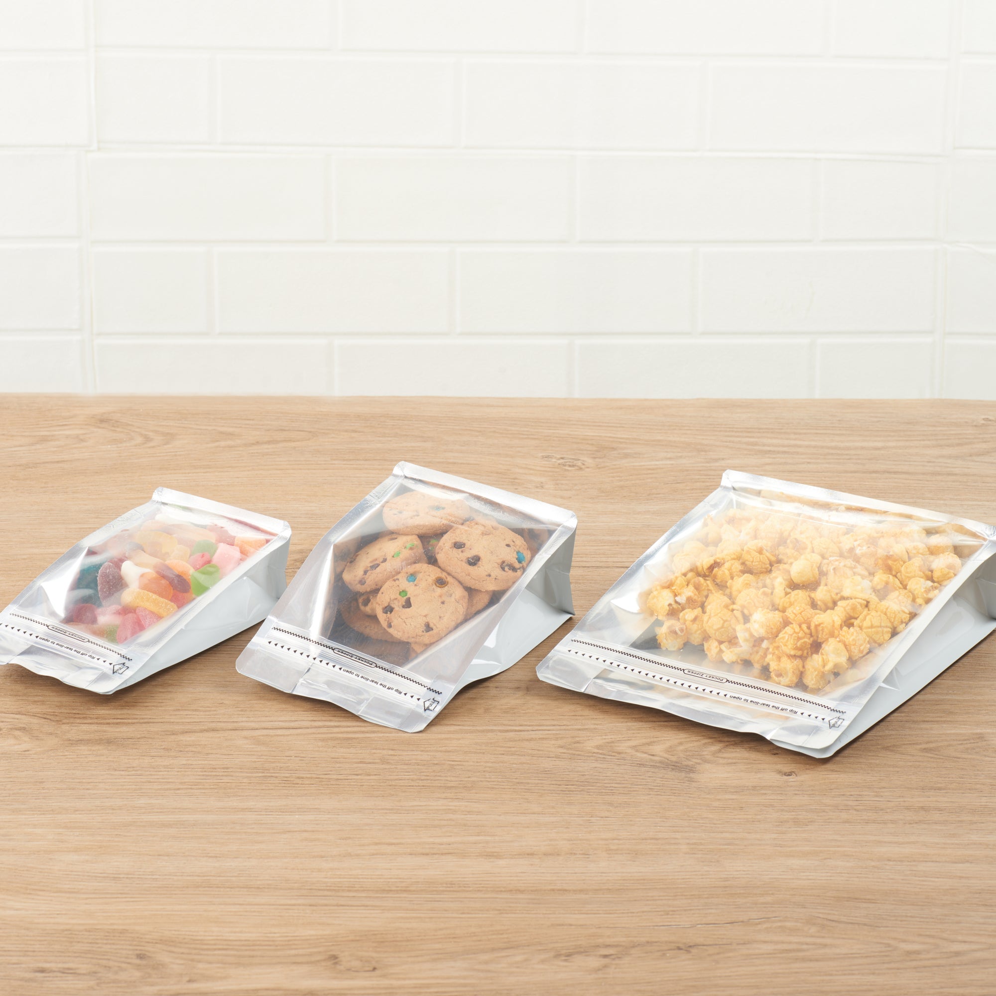 Bag Tek White Plastic Large Snack Bag - Double Seal, Rip Lock, Heat Sealable - 9 1/2" x 7 1/2" x 2 3/4" - 100 count box