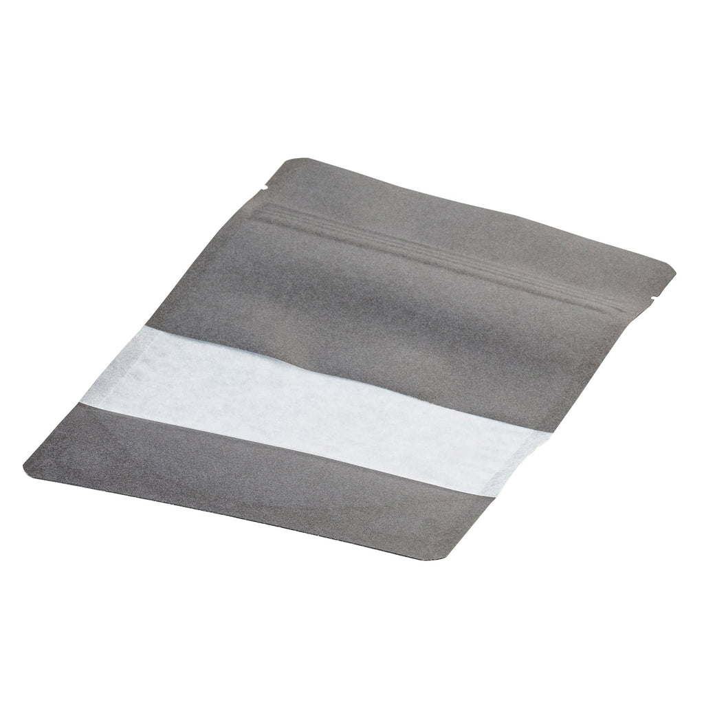 Bag Tek Black Plastic Small Window Bag - Heat Sealable - 7" x 4 3/4" x 1 1/2" - 100 count box