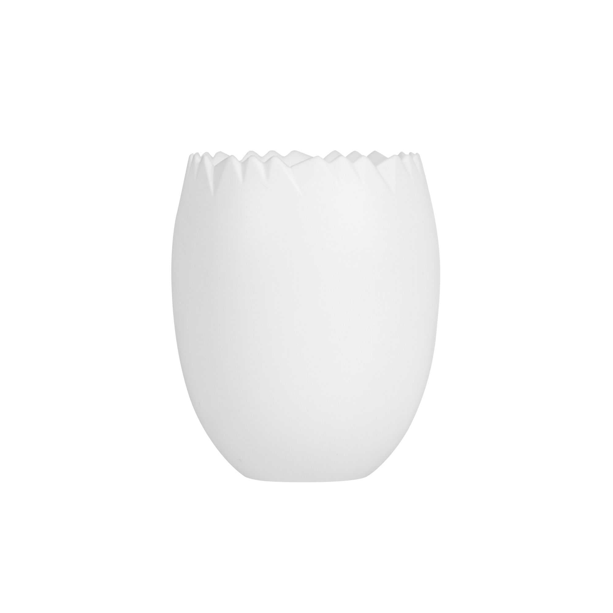 Mini Serve 2 oz White Plastic Cracked Uovo Cup - 1 3/4" x 1 3/4" x 2 1/4" - 100 count box
