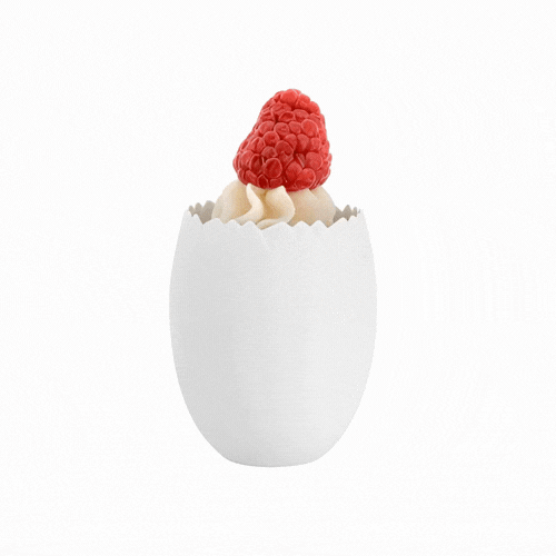 Mini Serve 2 oz White Plastic Cracked Uovo Cup - 1 3/4" x 1 3/4" x 2 1/4" - 100 count box