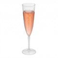 Bev Tek 4 oz Clear Plastic Wedding Champagne Flute - 1-Piece - 2 1/4" x 2 1/4" x 7 1/2" - 100 count box