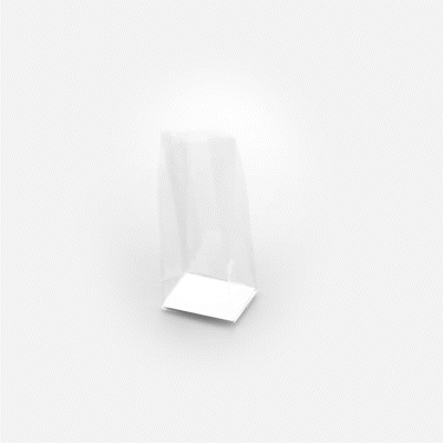 Bag Tek Clear Plastic Gusset Bag - Flat Bottom, Paper Insert, Heat Sealable - 2" x 1 1/2" x 5" - 100 count box