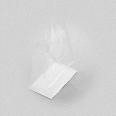 Bag Tek Clear Plastic Gusset Bag - Flat Bottom, Paper Insert, Heat Sealable - 7" x 4" x 9" - 100 count box