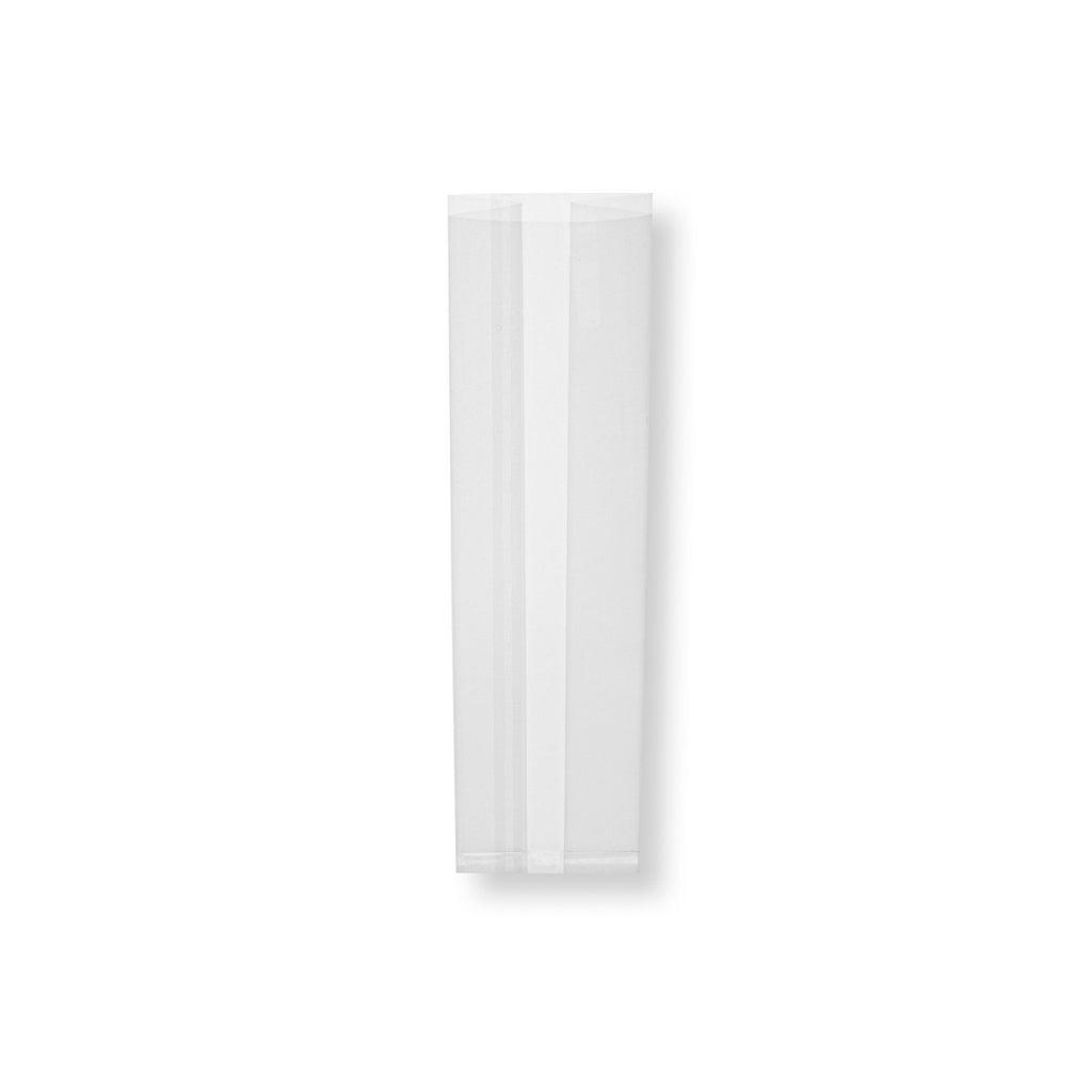 Bag Tek Clear Plastic Gusset Bag - High Clarity, Heat Sealable - 2 1/2" x 2" x 9 3/4" - 100 count box