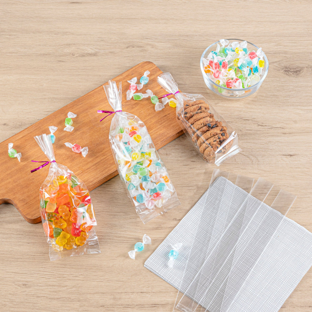 Bag Tek Clear Plastic Gusset Bag - High Clarity, Heat Sealable - 2 1/2" x 2" x 9 3/4" - 100 count box