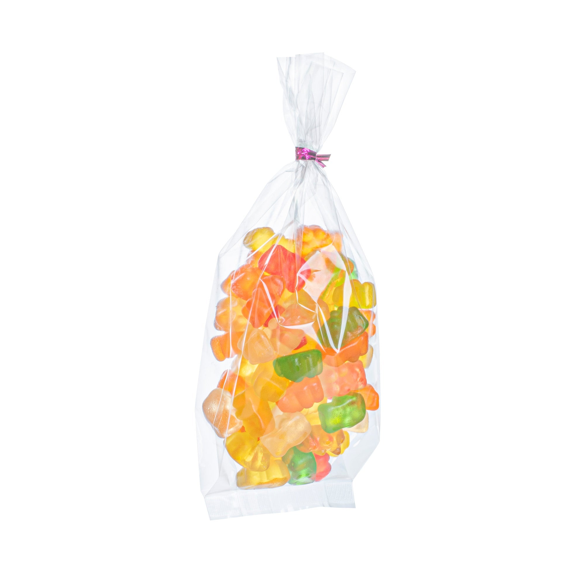 Bag Tek Clear Plastic Gusset Bag - High Clarity, Heat Sealable - 3" x 1 1/4" x 8 1/4" - 100 count box