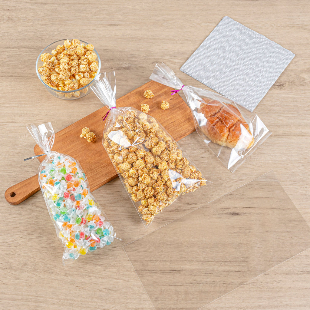 Bag Tek Clear Plastic Bag - No Flap, High Clarity, Heat Sealable - 14" x 7" - 100 count box