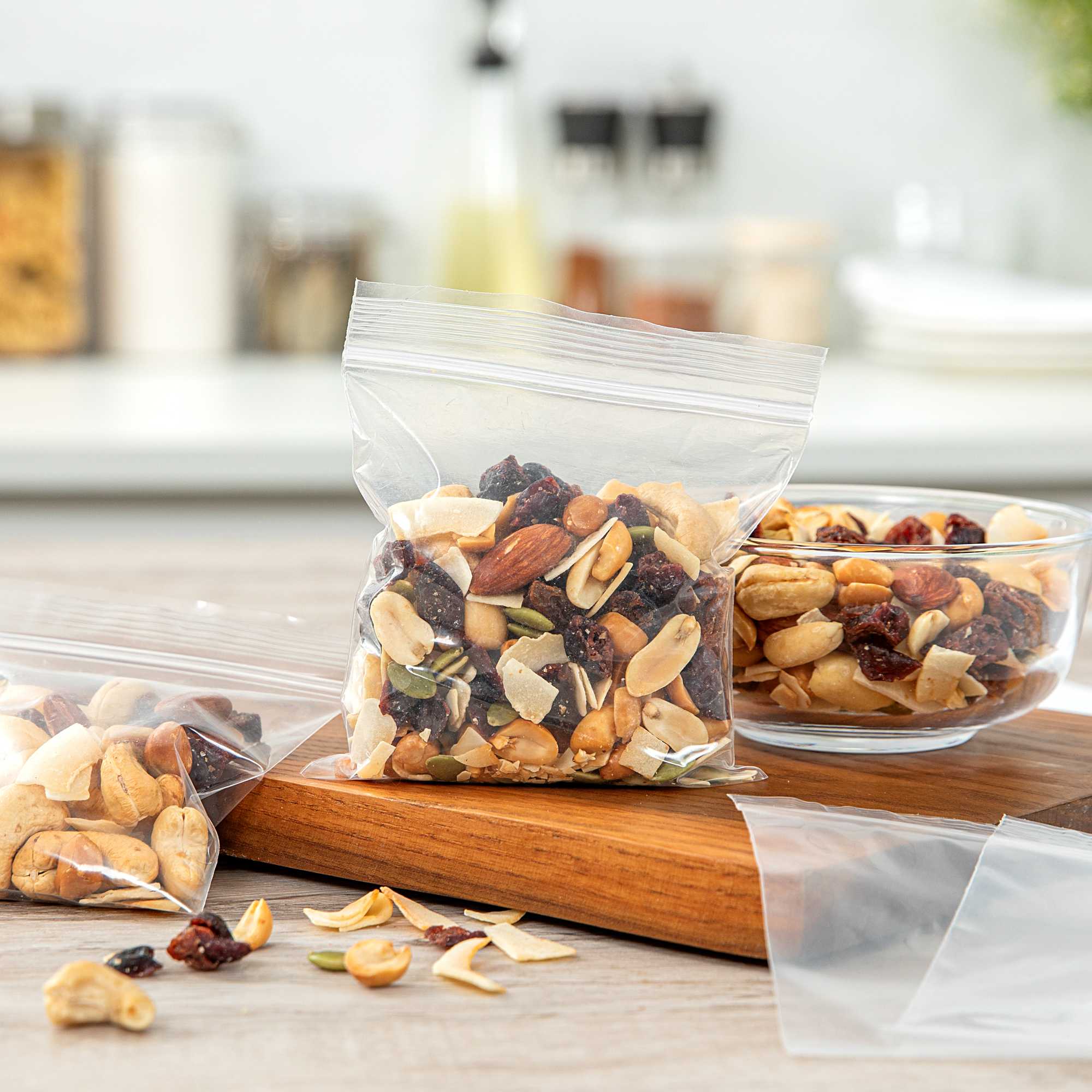 Bag Tek Clear Plastic Zip Bag - BPA-Free, High Clarity - 4" x 4" - 100 count box