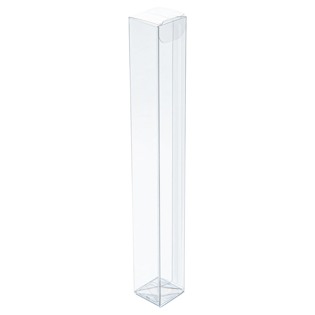 Sweet Vision Clear Plastic Candy Box - Tuck Top - 1" x 1" x 8" - 100 count box