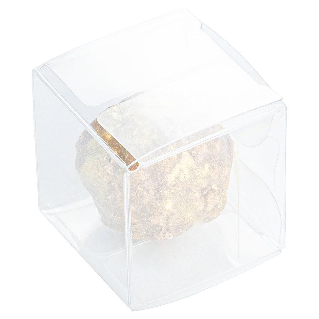 Sweet Vision Cube Clear Plastic Favor Box - Folding Top - 1 1/2" x 1 1/2" x 1 1/2" - 100 count box