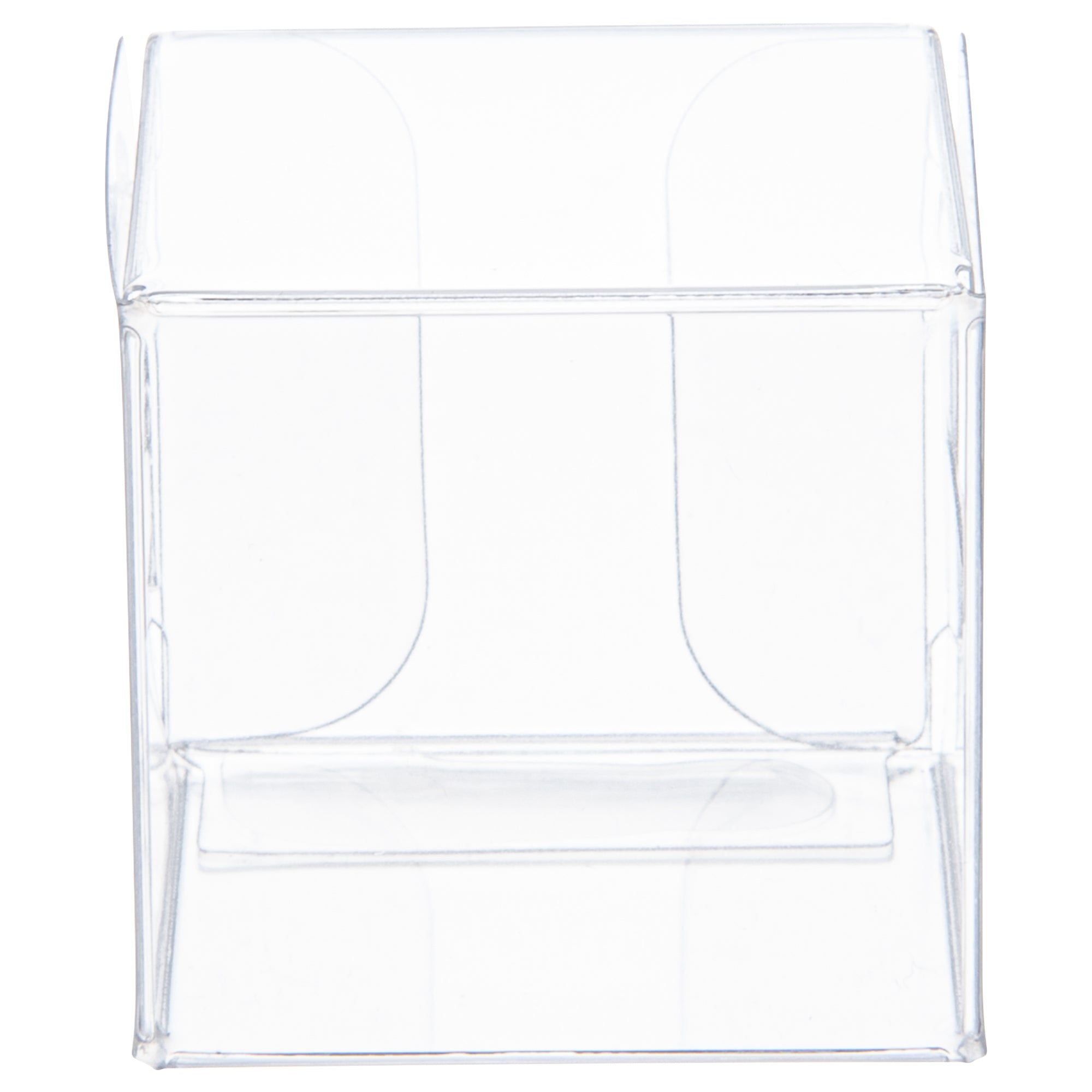Sweet Vision Cube Clear Plastic Favor Box - Folding Top - 1 1/2" x 1 1/2" x 1 1/2" - 100 count box