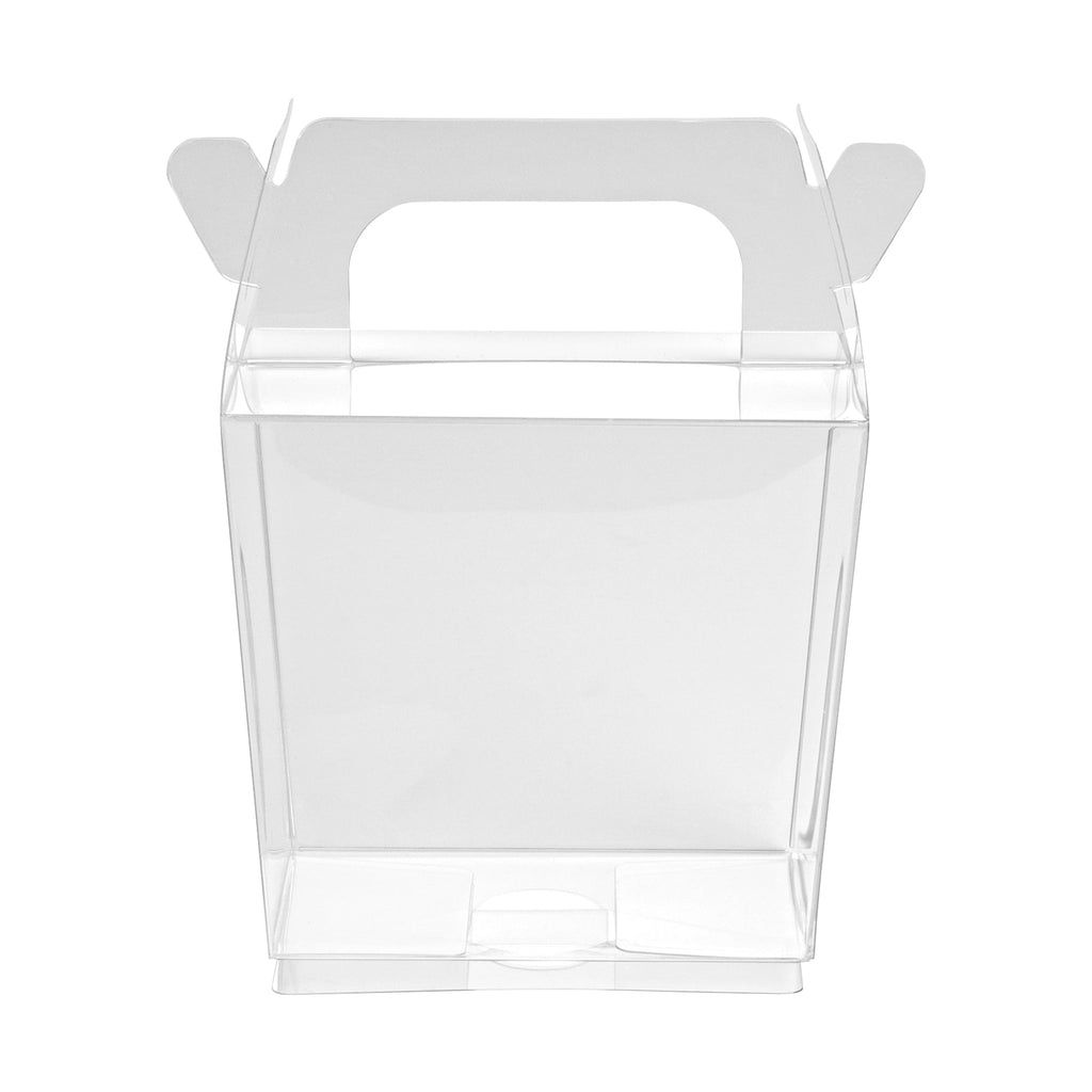 Sweet Vision Clear Plastic Take Out Box - with Handle - 3 1/4" x 2 1/2" x 4 1/2" - 100 count box