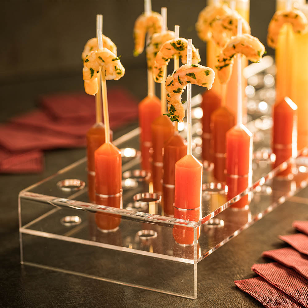 Clear Tek Clear Acrylic Pipette and Test Tube Holder - 40 slots - 17 3/4" x 6" x 2 1/4" - 1 count box