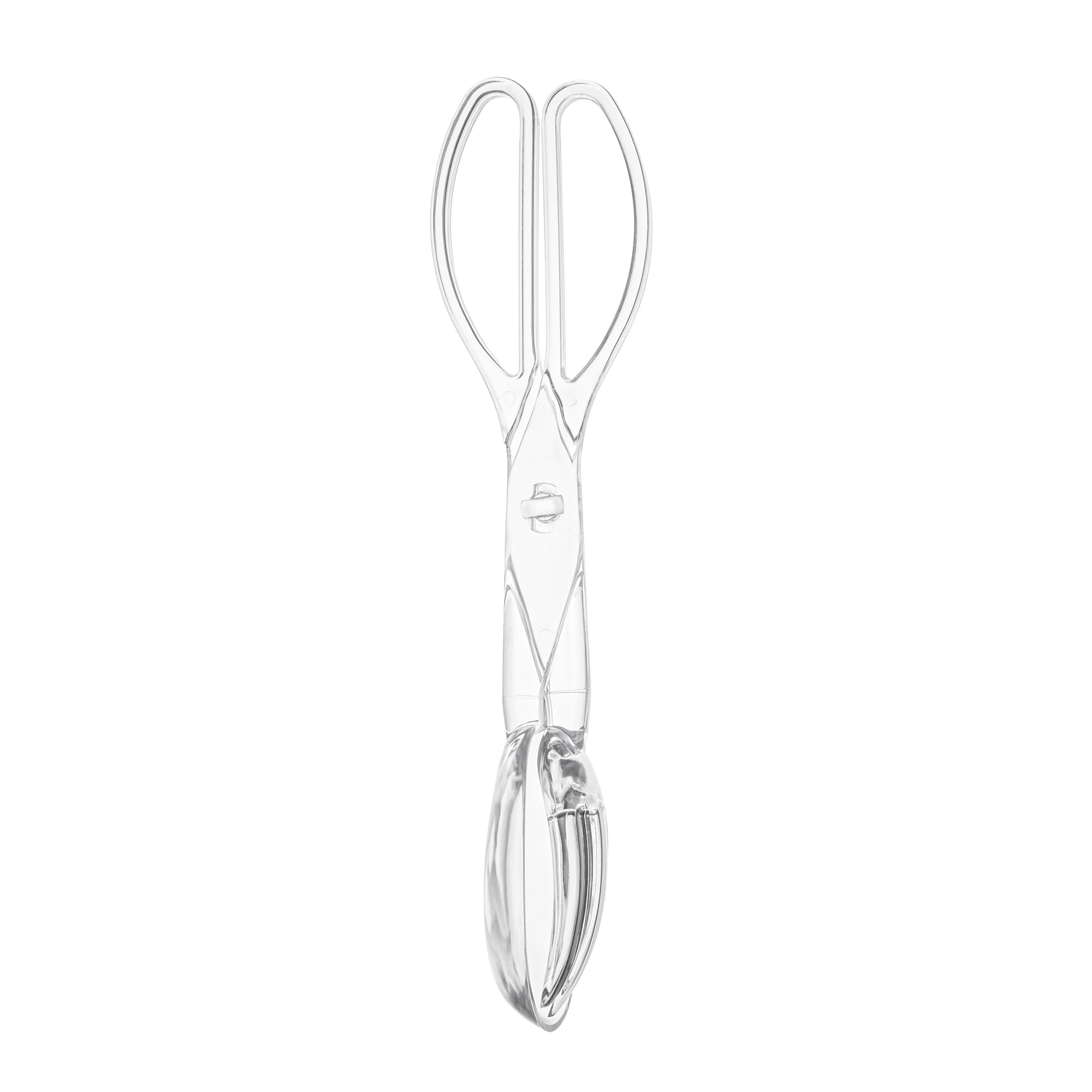 Cater Tek Clear Plastic Salad Tongs - Recyclable - 11 1/2" x 2 3/4" x 2 3/4" - 10 count box