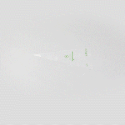 Pastry Tek Clear Plastic Pastry Piping Bag - Biodegradable - 12" x 6" - 100 count box