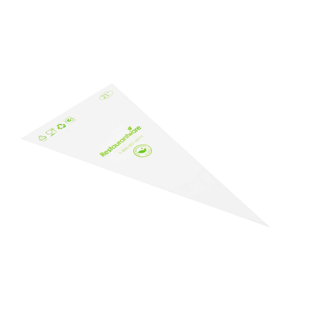 Pastry Tek Clear Plastic Pastry Piping Bag - Biodegradable - 21" x 10 1/4" - 100 count box