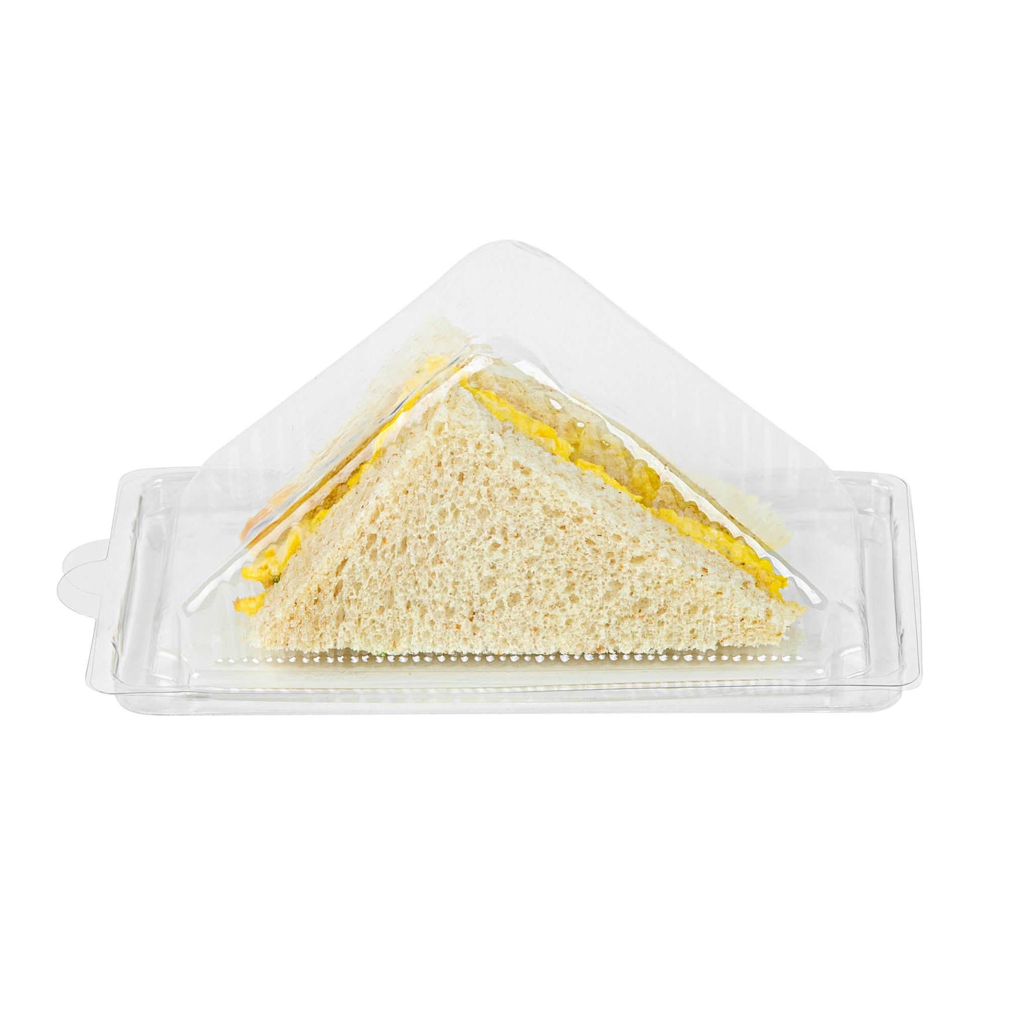 Thermo Tek 10 oz Triangle Clear Plastic Sandwich Container - with Lid - 6 1/4" x 3 1/4" x 3" - 100 count box