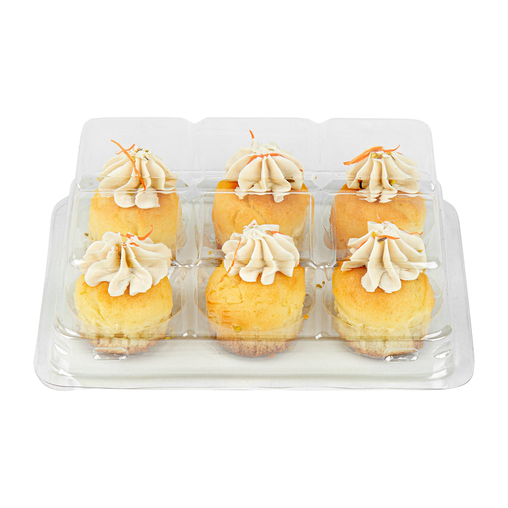 Thermo Tek 12 oz Clear Plastic Pastry Box - with Lid, Half-Dozen - 6" x 4 1/2" x 2" - 100 count box