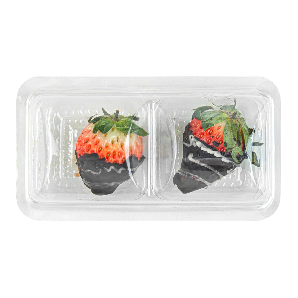 Thermo Tek 5 oz Clear Plastic Pastry Box - with Lid, Duo - 5 1/4" x 3" x 1 3/4" - 100 count box