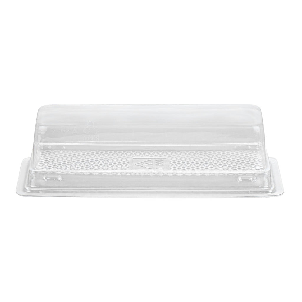 Thermo Tek 9 oz Rectangle Clear Plastic Pastry Box - with Lid - 7 3/4" x 2 3/4" x 2 1/4" - 100 count box