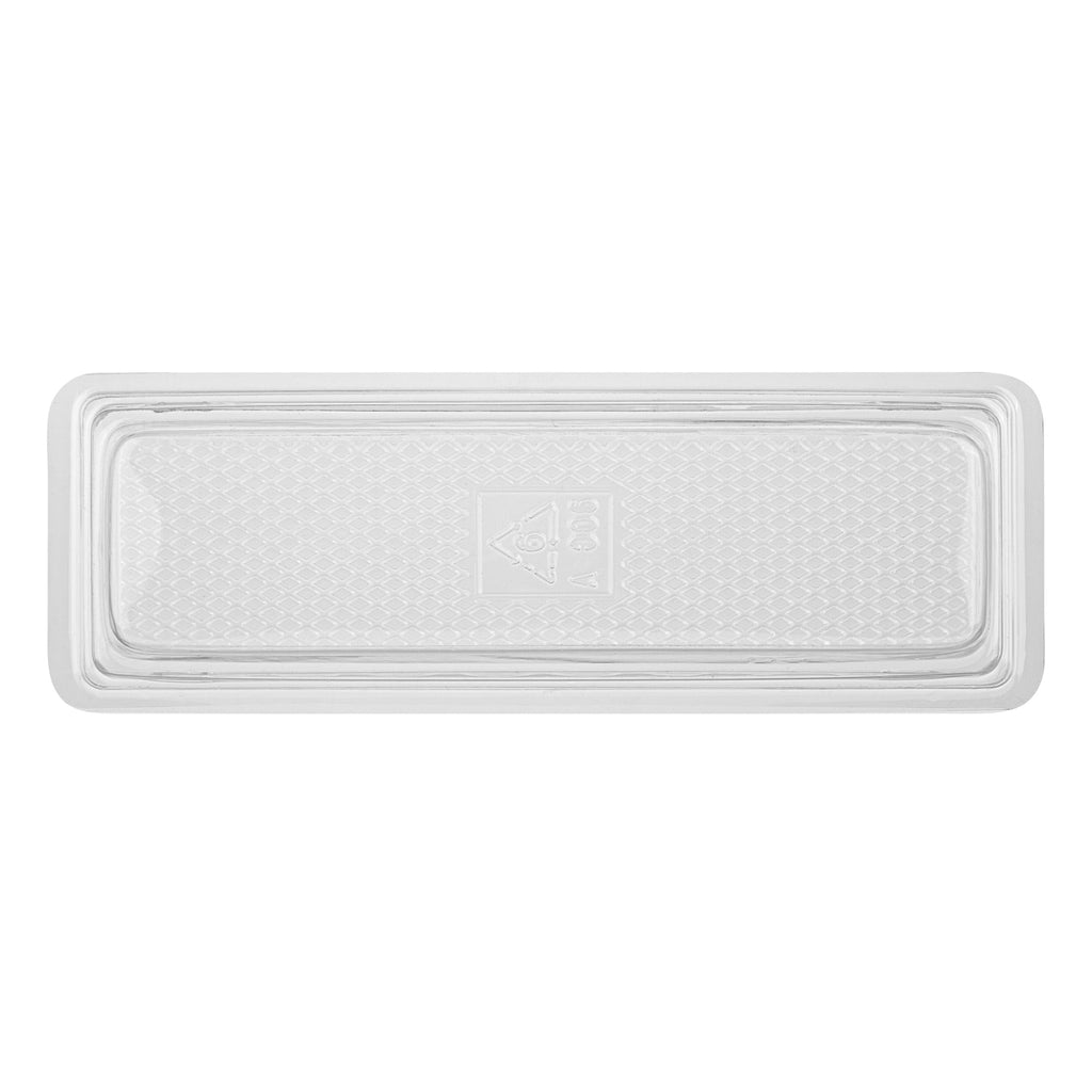 Thermo Tek 9 oz Rectangle Clear Plastic Pastry Box - with Lid - 7 3/4" x 2 3/4" x 2 1/4" - 100 count box
