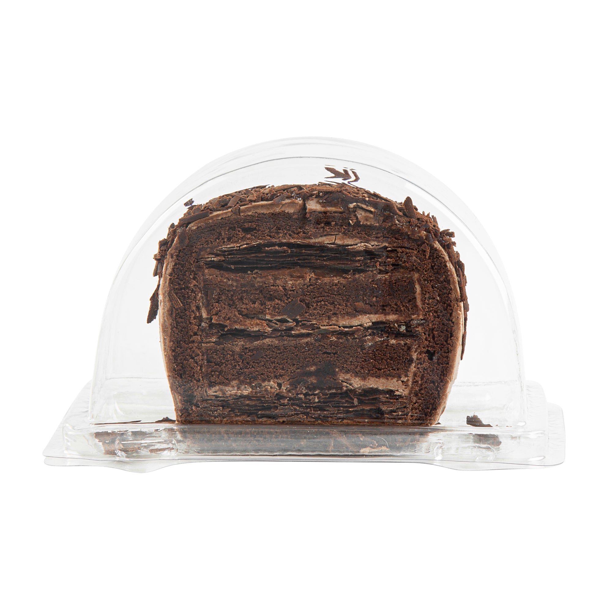 Thermo Tek 13 oz Semicircle Clear Plastic Swiss Roll Cake Box - with Lid - 5 1/2" x 3 1/2" x 3 1/4" - 100 count box
