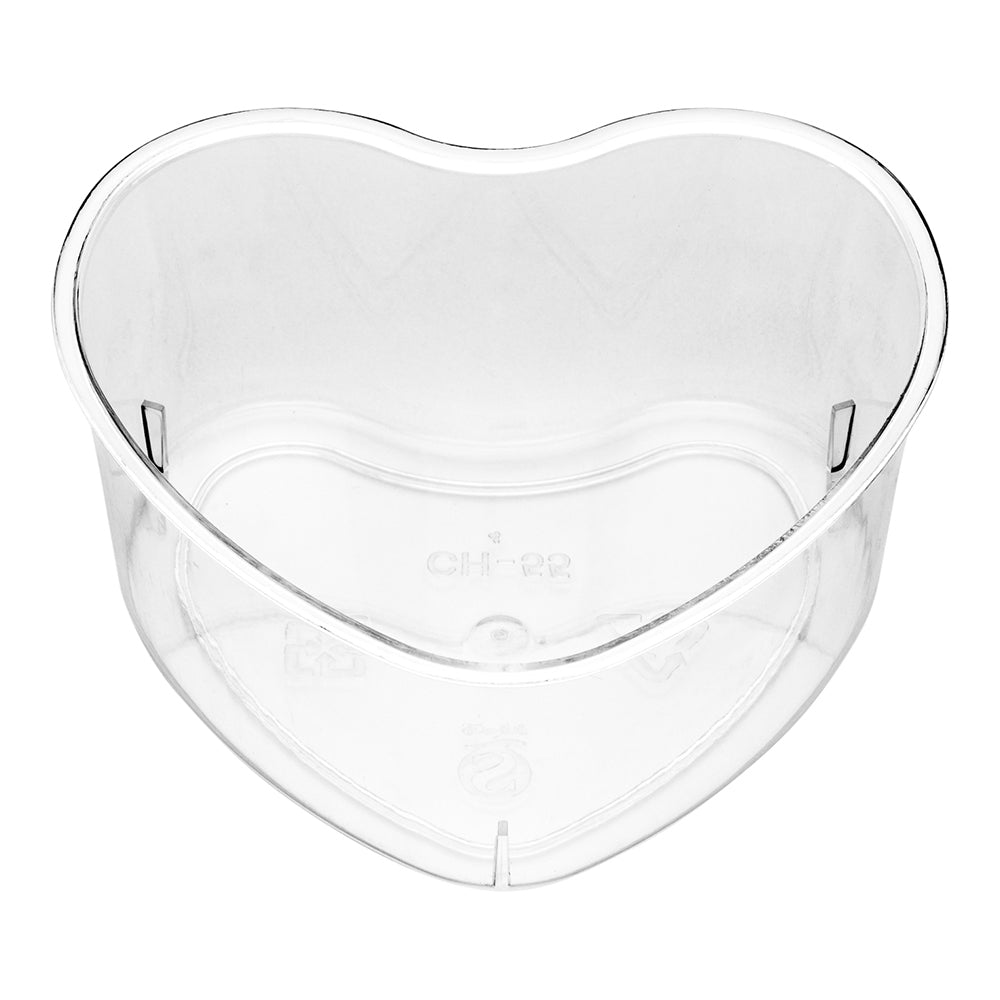 Mini Serve 5 oz Clear Plastic Mini Heart Cup - 3 1/4" x 3" x 1 1/2" - 100 count box
