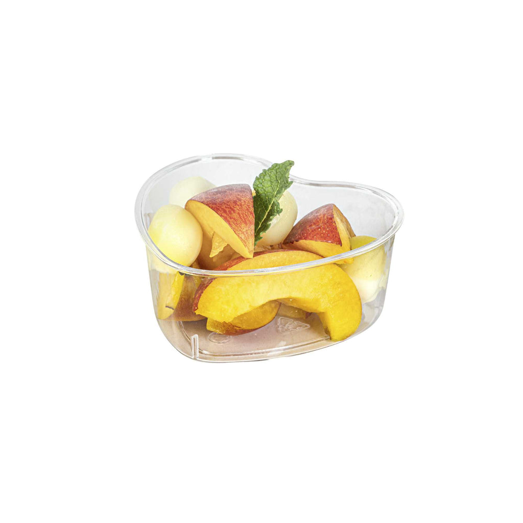 Mini Serve 3 oz Round Clear Plastic Mini Slope Cup - 2" x 2" x 3 3/4" - 100 count box