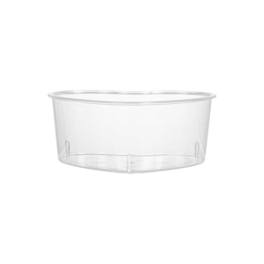 Mini Serve 3 oz Round Clear Plastic Mini Slope Cup - 2" x 2" x 3 3/4" - 100 count box