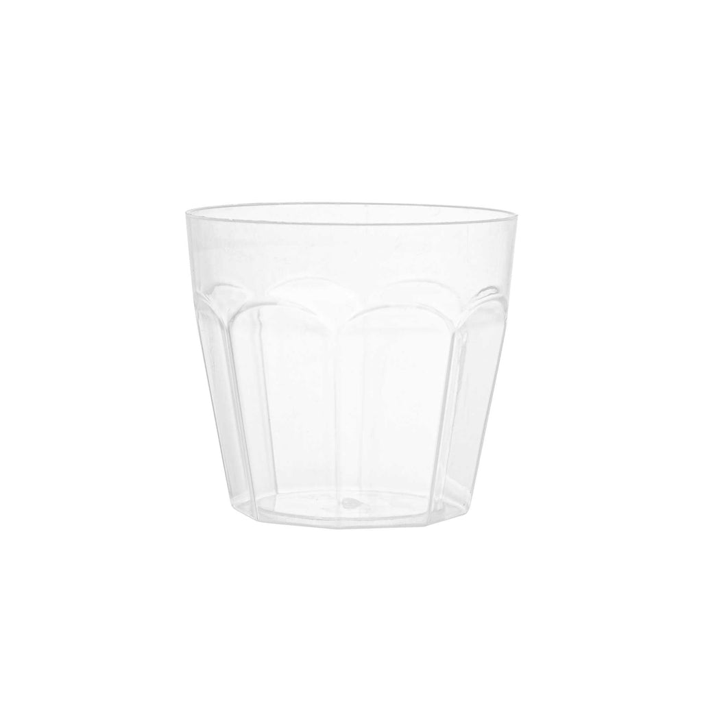 Mini Serve 5 oz Round Clear Plastic Mini Pilsner Cup - 2 3/4" x 2 3/4" x 2 1/2" - 100 count box