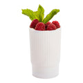 Mini Serve 4 oz White Plastic Toque Parfait Cup - 2 1/4" x 2 1/4" x 3 1/4" - 100 count box