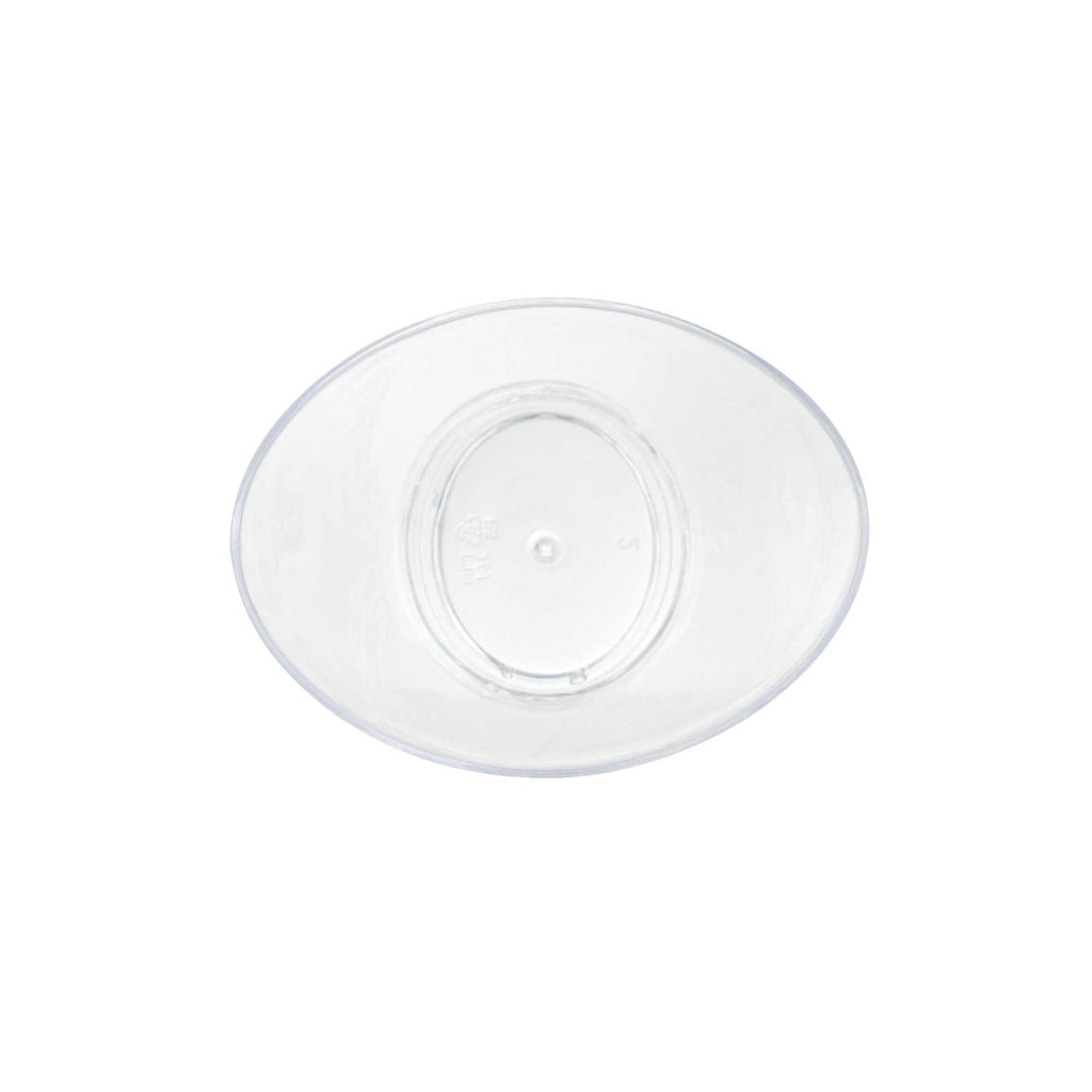 Mini Serve 3 oz Clear Plastic Mini Mezzaluna Cup - 3 1/4" x 2" x 1 1/2" - 100 count box